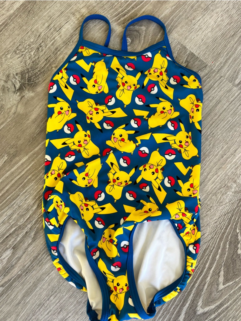 Hanna Andersson Blue & Yellow Pikachu One-Piece Swimsuit
